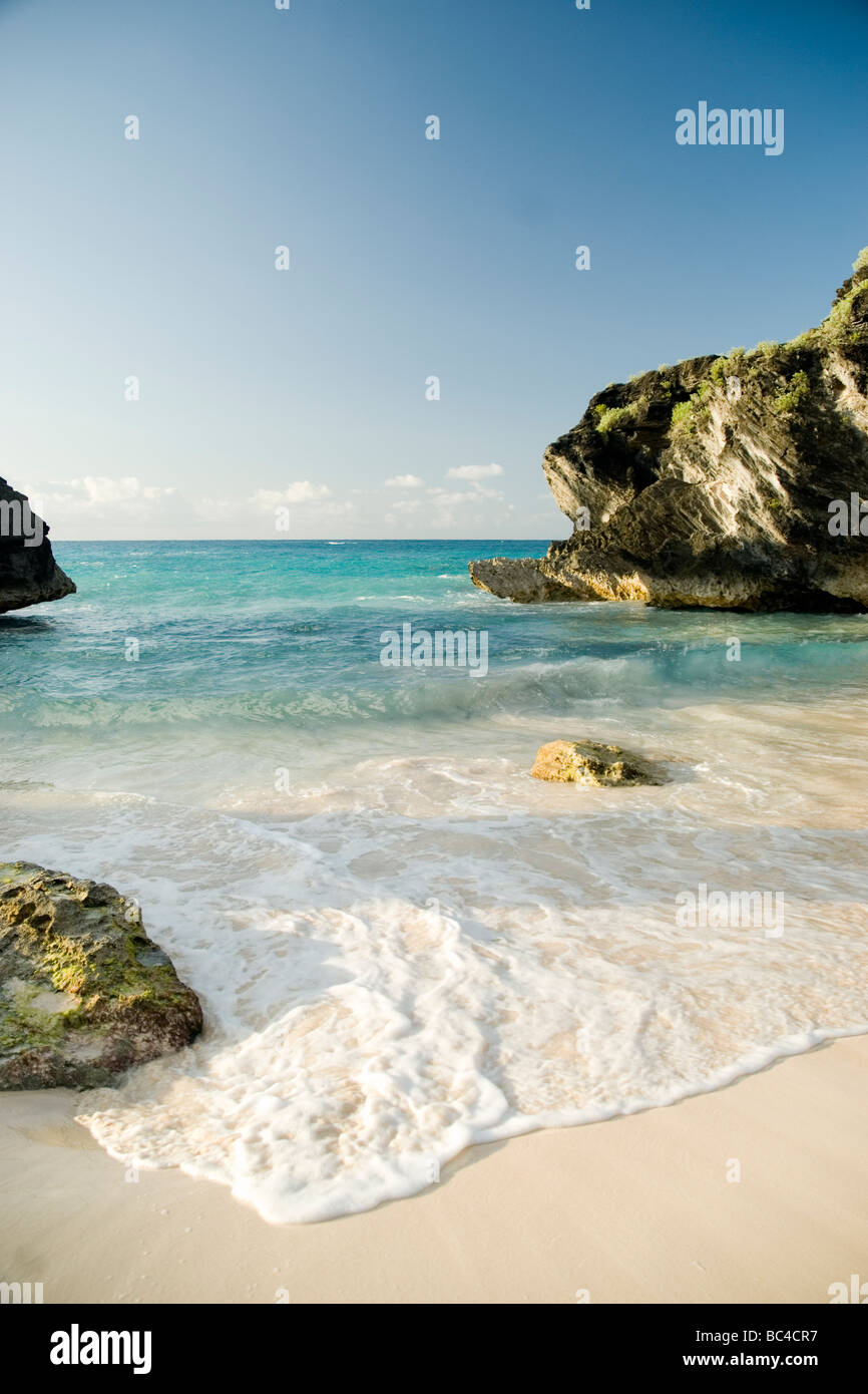 Sabbia Rosa Beach. Horseshoe Bay Beach di Southampton Southampton Parrocchia Bermuda. Foto Stock