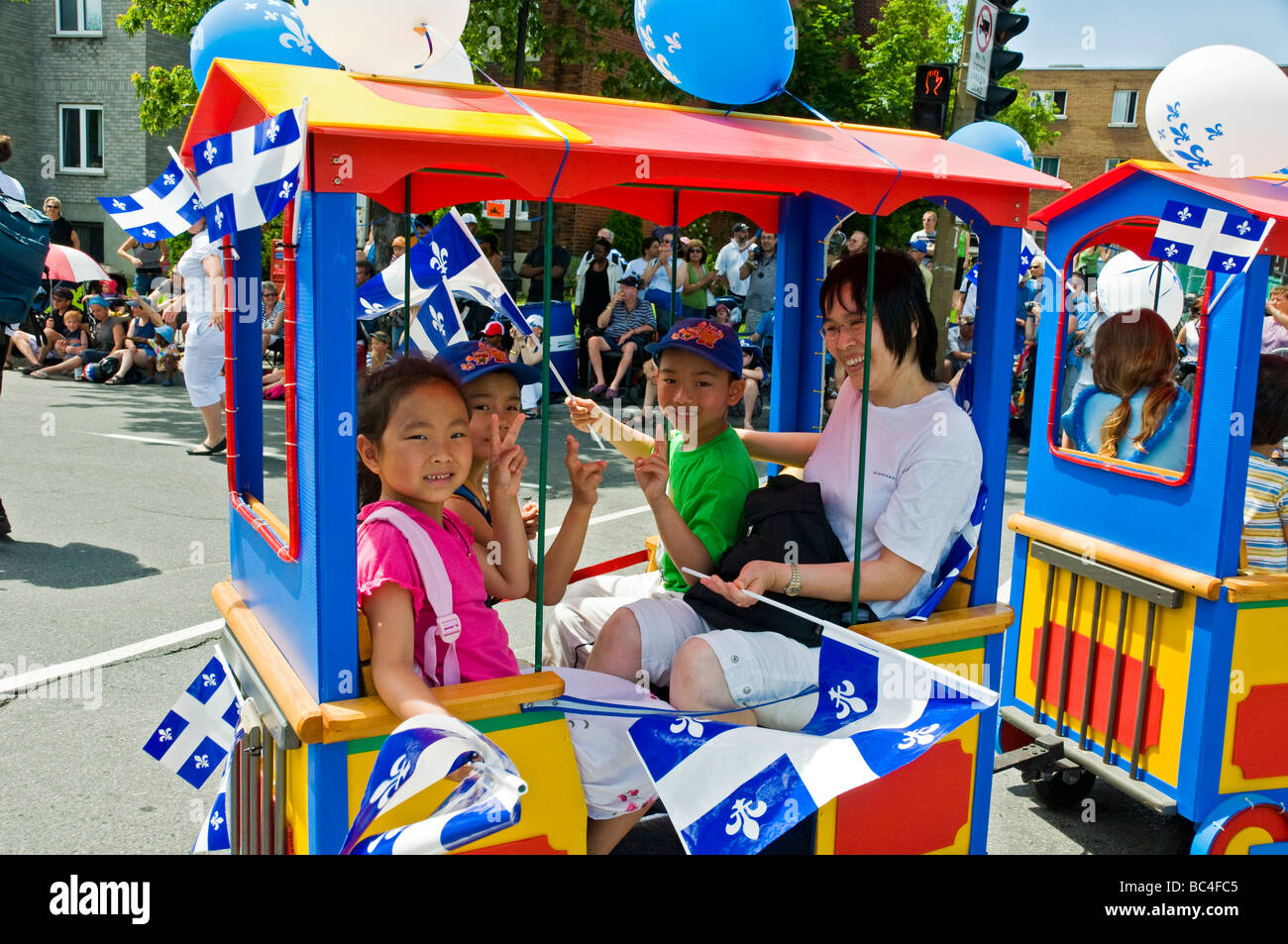 St Jean Baptiste alle celebrazioni del giorno a Montreal in Canada Foto Stock
