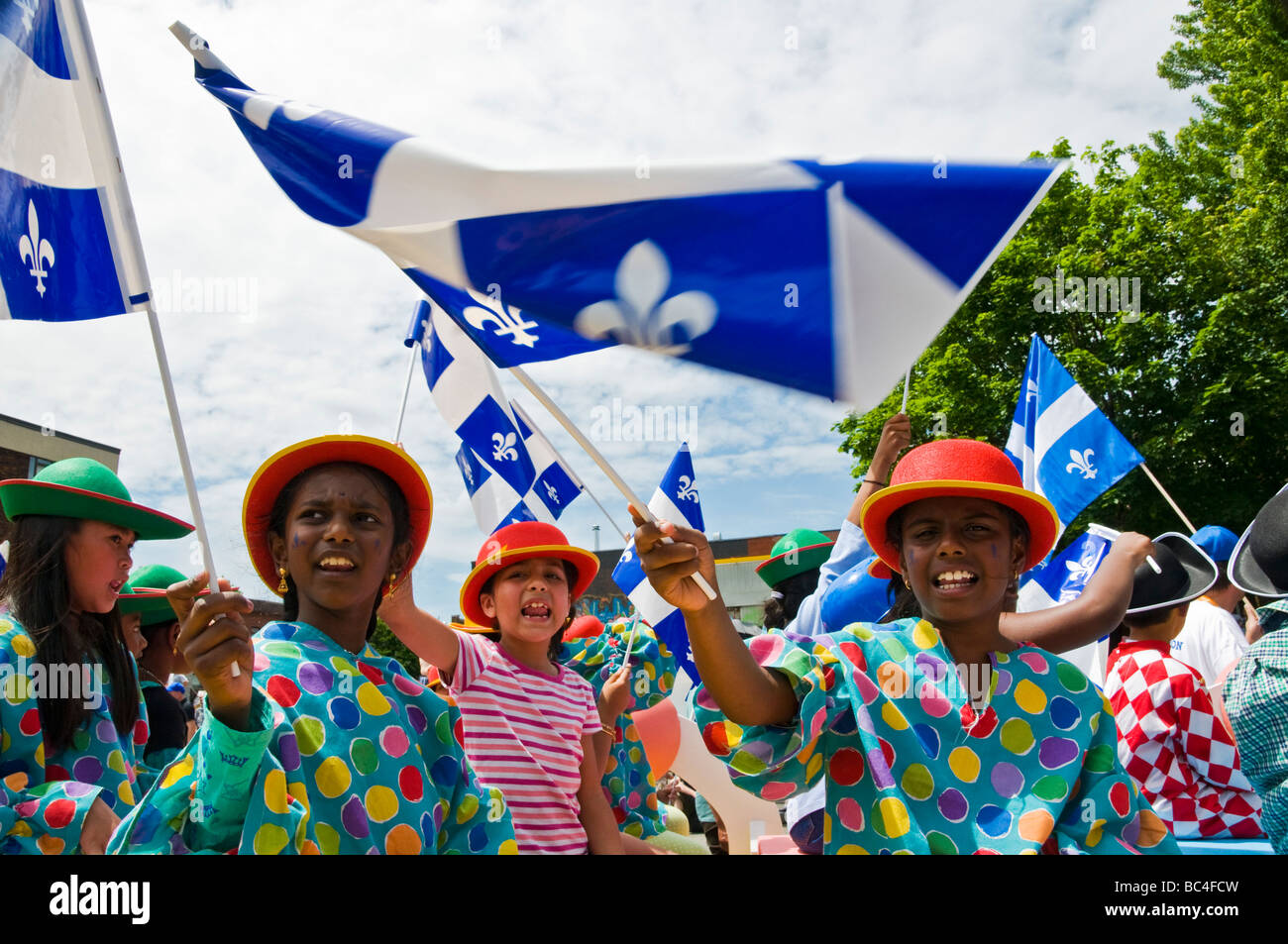 St Jean Baptiste celebrazioni Montreal Foto Stock