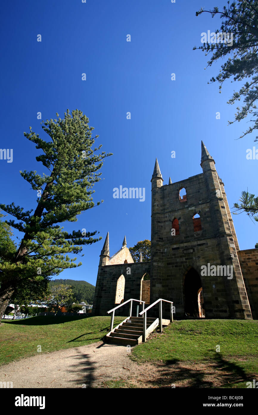Port Arthur colonia penale chiesa Foto Stock