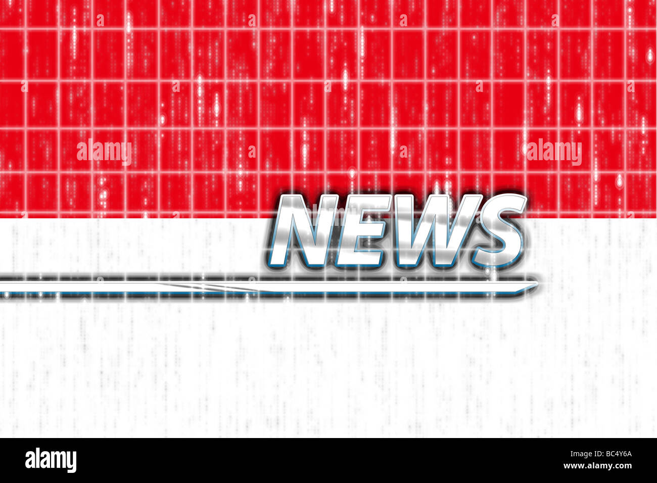 News Informazioni splash bandiera di Indonesia paese nazionale illustrazione del simbolo Foto Stock