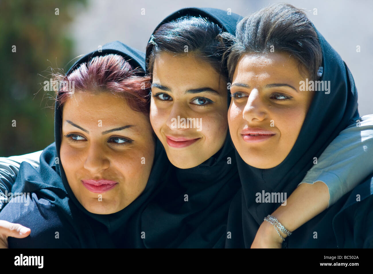 Giovani donne iraniane in Yazd Iran Foto Stock