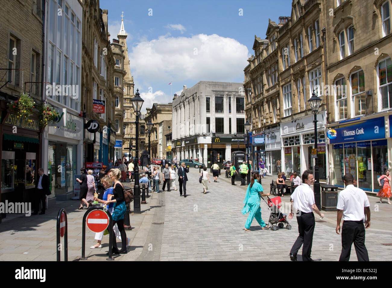 Halifax grande mercato centro città Metropolitan Borough of Calderdale West Yorkshire Inghilterra UK GB Foto Stock