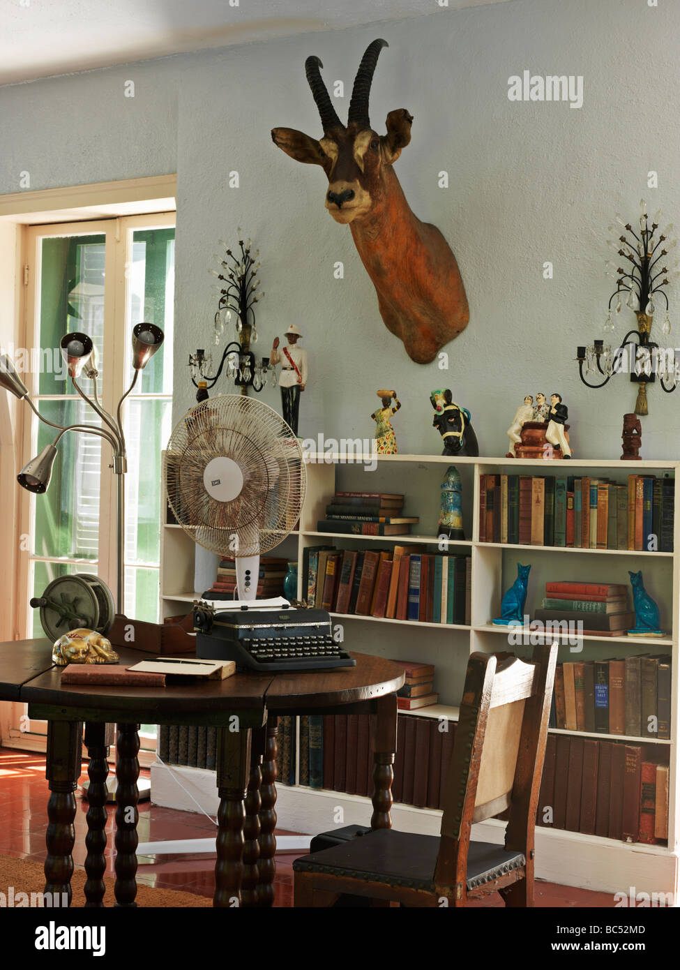 Ernest Hemingway House,studio e studio con la sua macchina da scrivere Royal Foto Stock