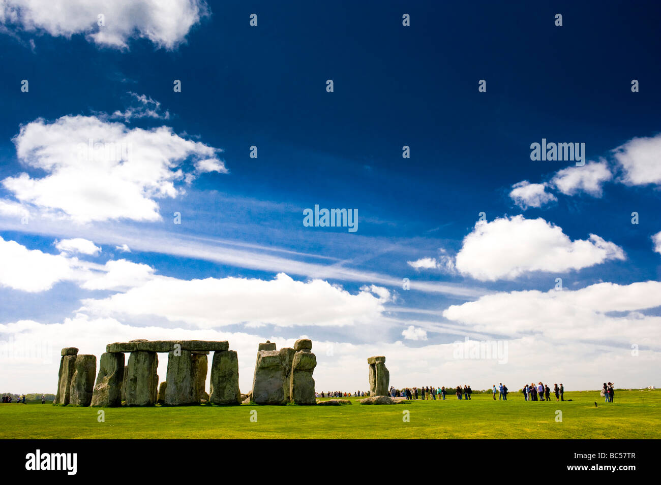 L antico monumento di Stonehenge Wiltshire, Inghilterra REGNO UNITO Foto Stock