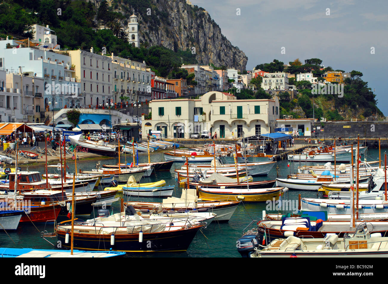 Marina Grande sull'Isola di Capri, Italia Foto Stock