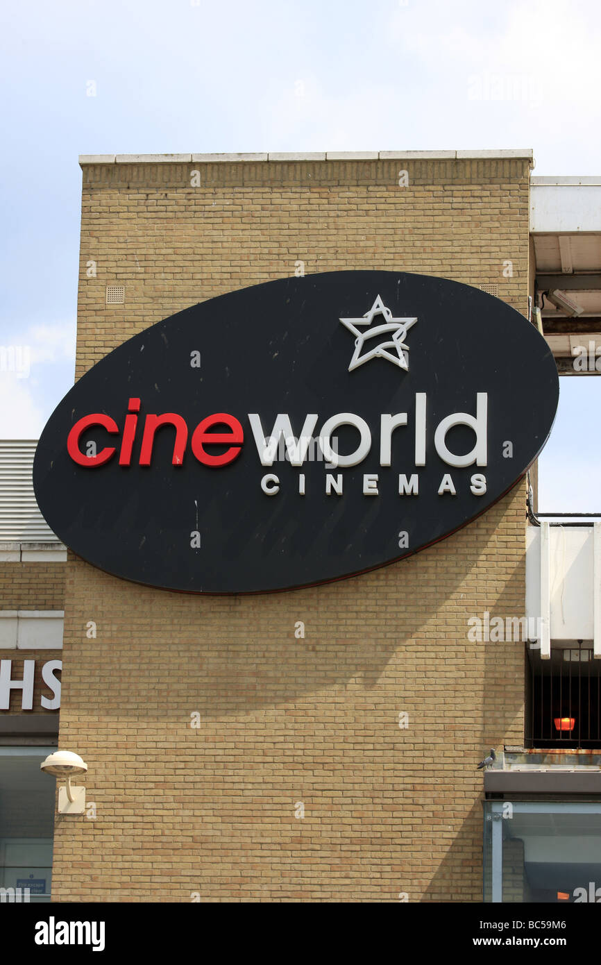 Cinema CineWorld segno Foto Stock