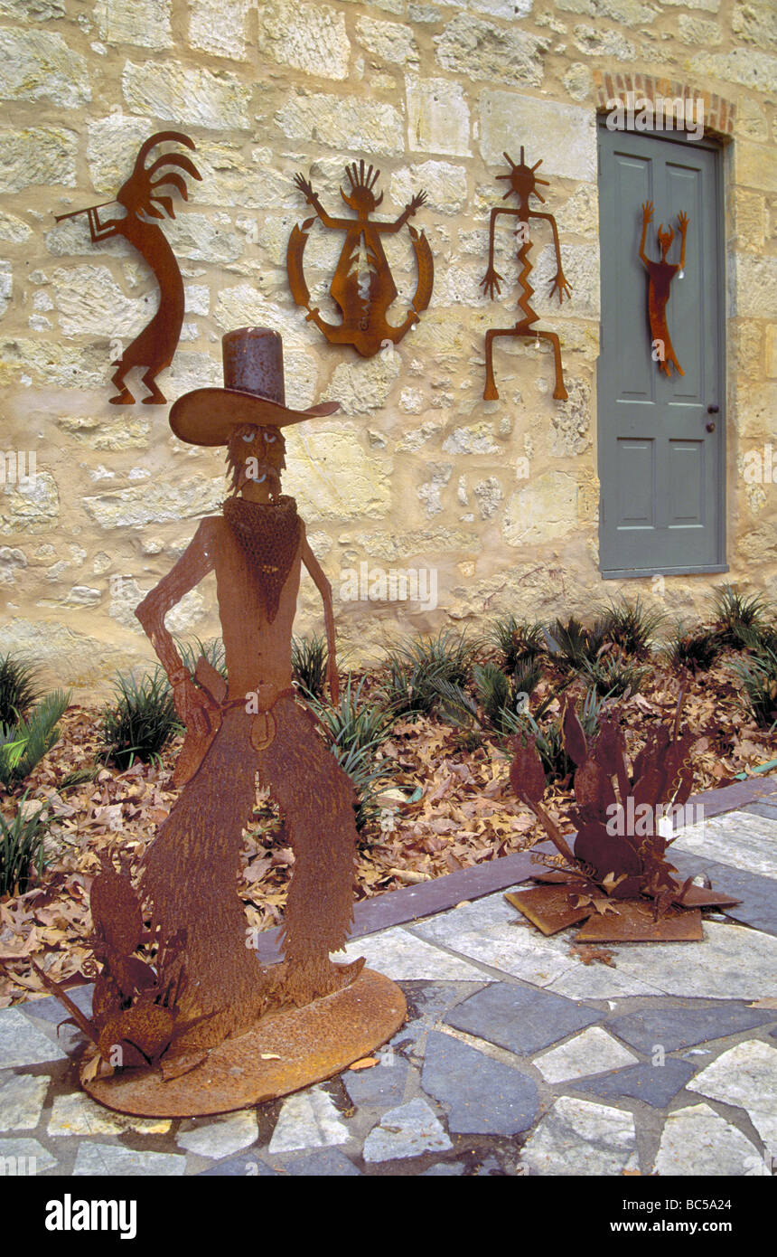 Il ferro battuto arte presso la galleria faville in casa di La Villita in San Antonio Texas USA Foto Stock