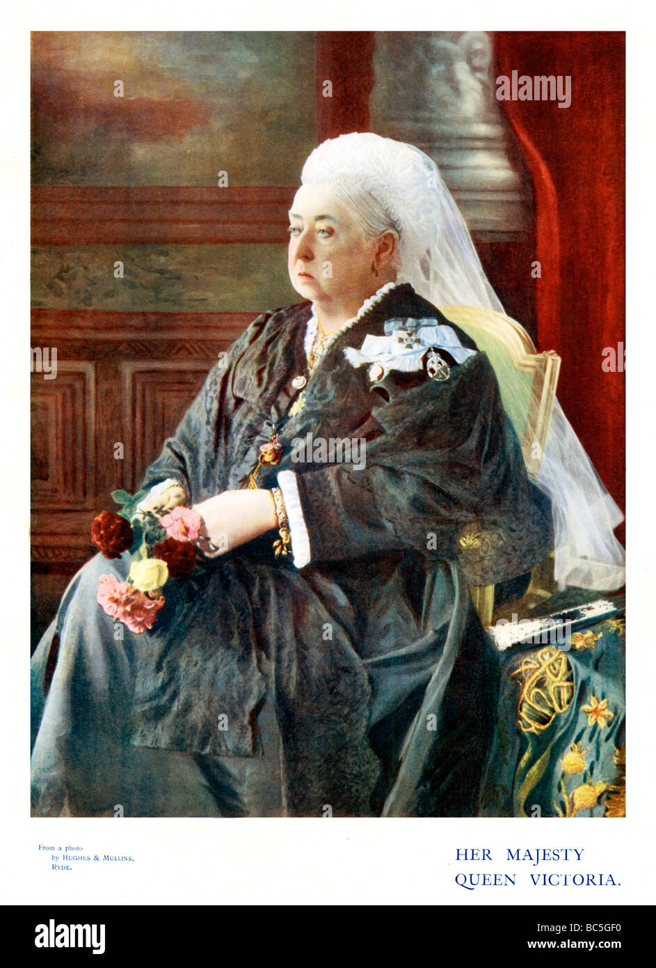 La regina Victoria 1900 colore foto ritratto dell'Imperatrice verso la fine del suo lungo regno Foto Stock