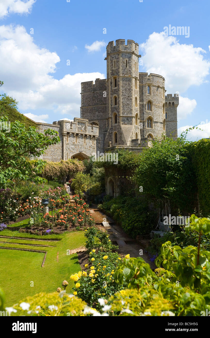 I Giardini del Castello di Windsor in Inghilterra Foto Stock