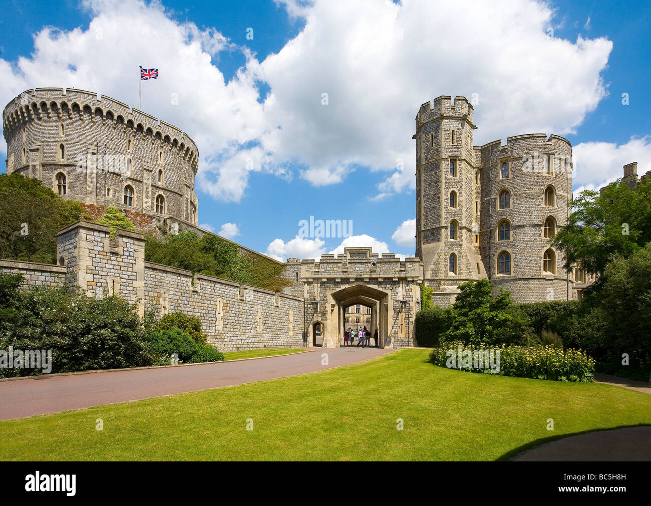 Edward III Torre di Porta del Castello di Windsor in Inghilterra Foto Stock