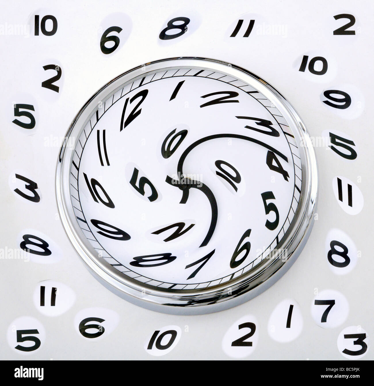 Orologio da parete, misura del tempo, close up Foto Stock