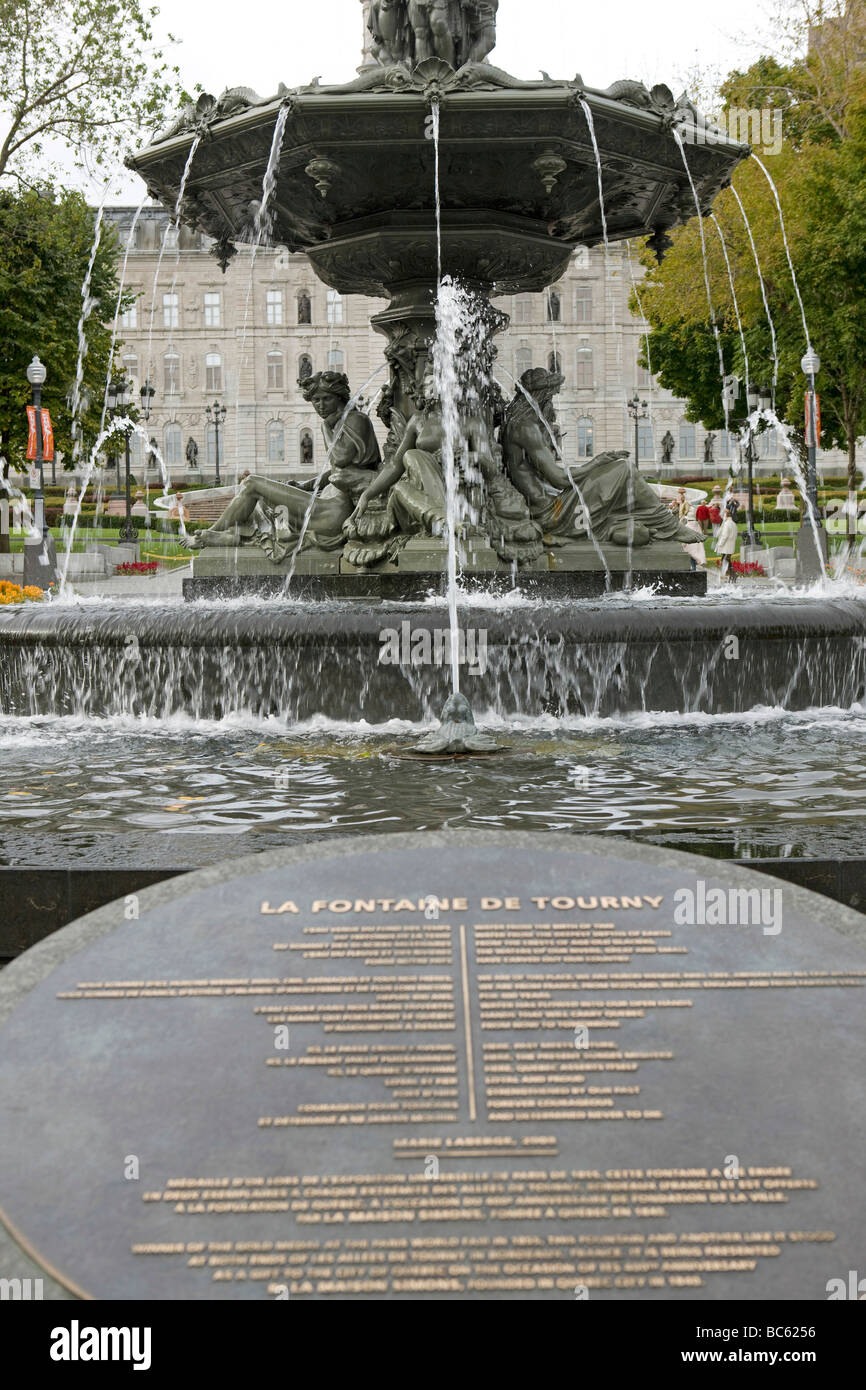 Fontana in Quebec, Canada Foto Stock