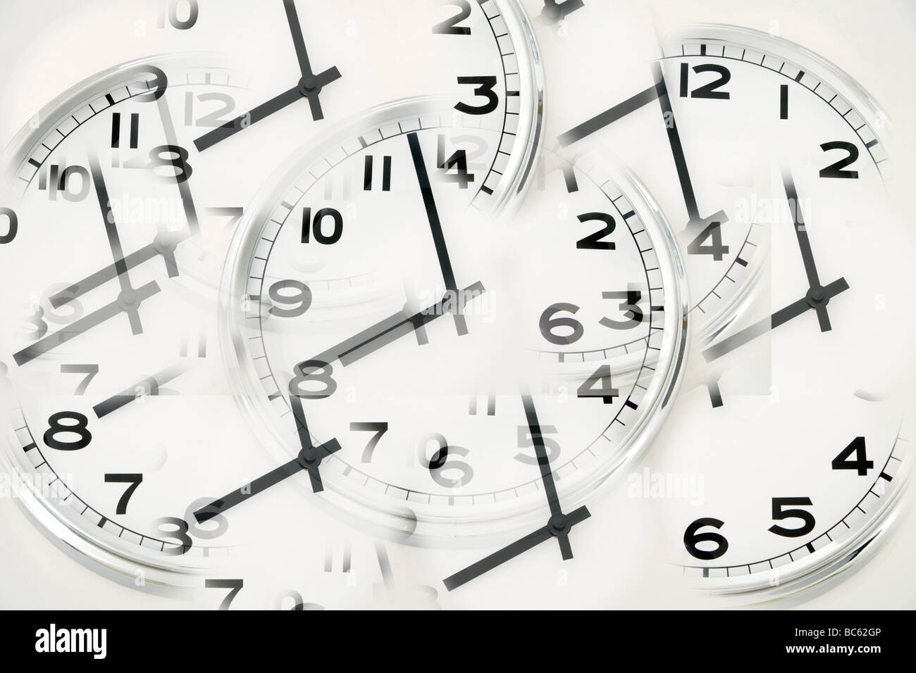 Orologio da parete, misura del tempo, close up Foto Stock