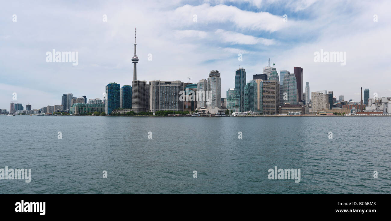 Vista panoramica di Toronto Downtown waterfront skyline Foto Stock