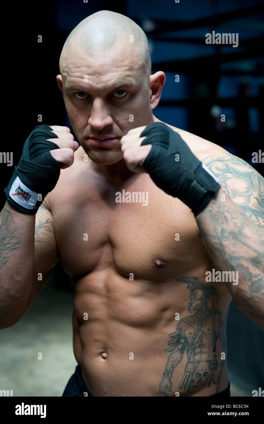 Mixed Martial Arts atleta in palestra. Foto Stock