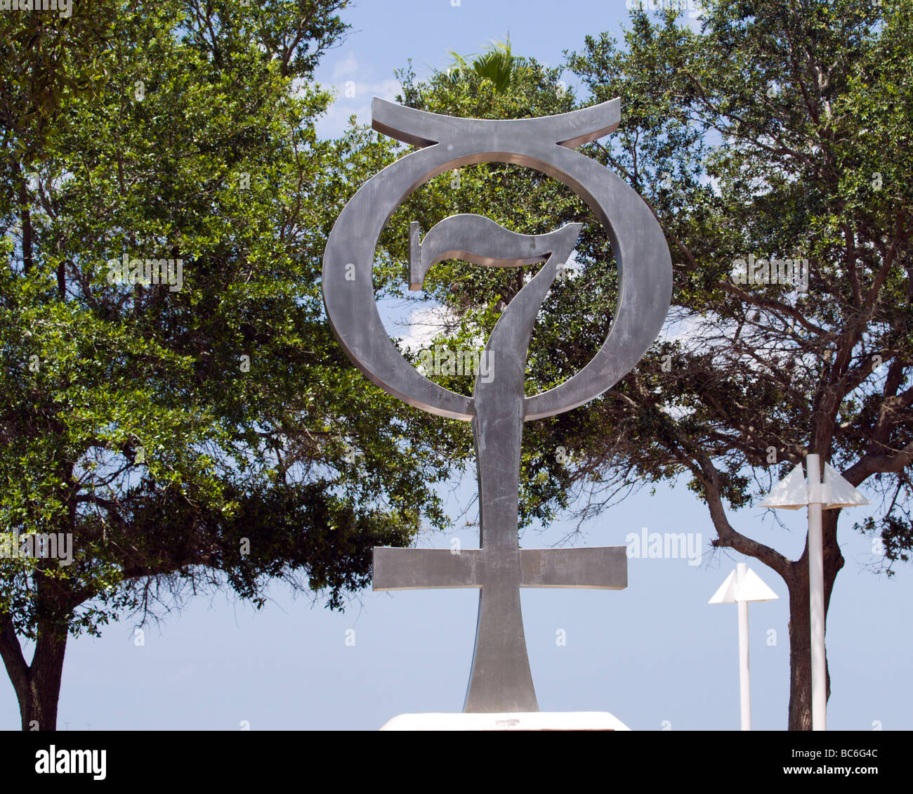 Progetto monumento di mercurio a Titusville Florida è dierctly attraverso da Kennedy Sapce Centeron Indian River Lagoon Foto Stock