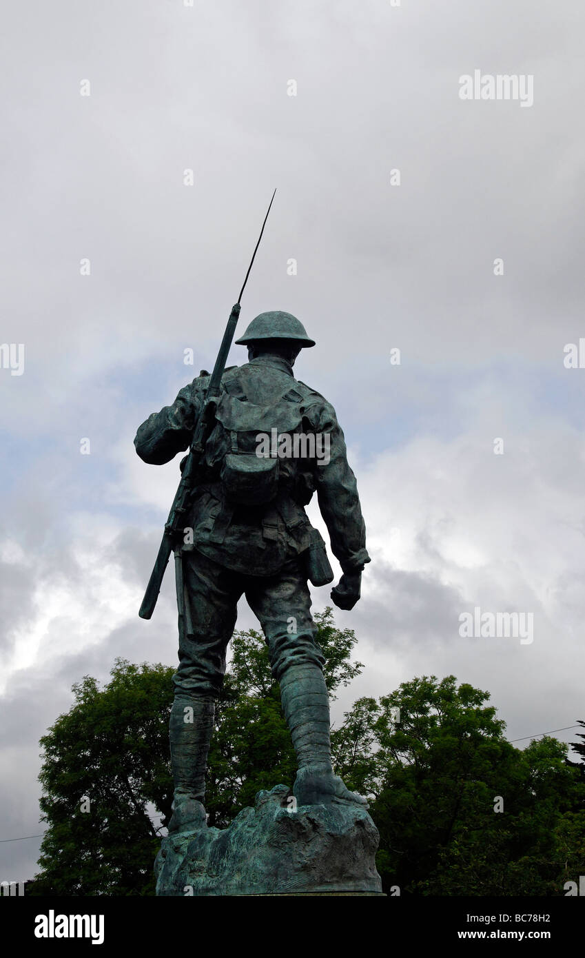 Statua di soldato, Bodmin, Cornwall Foto Stock