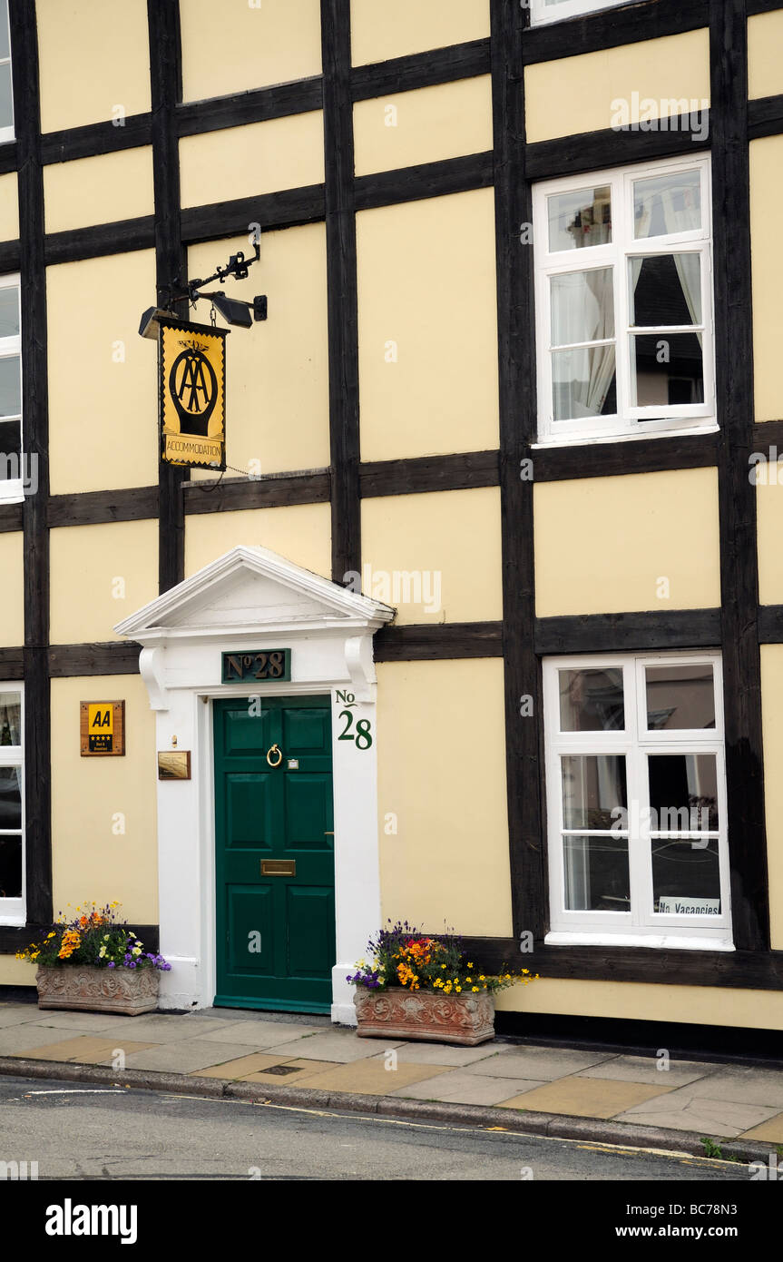 AA nominato alloggio insegna Ludlow Shropshire England Regno Unito Foto Stock