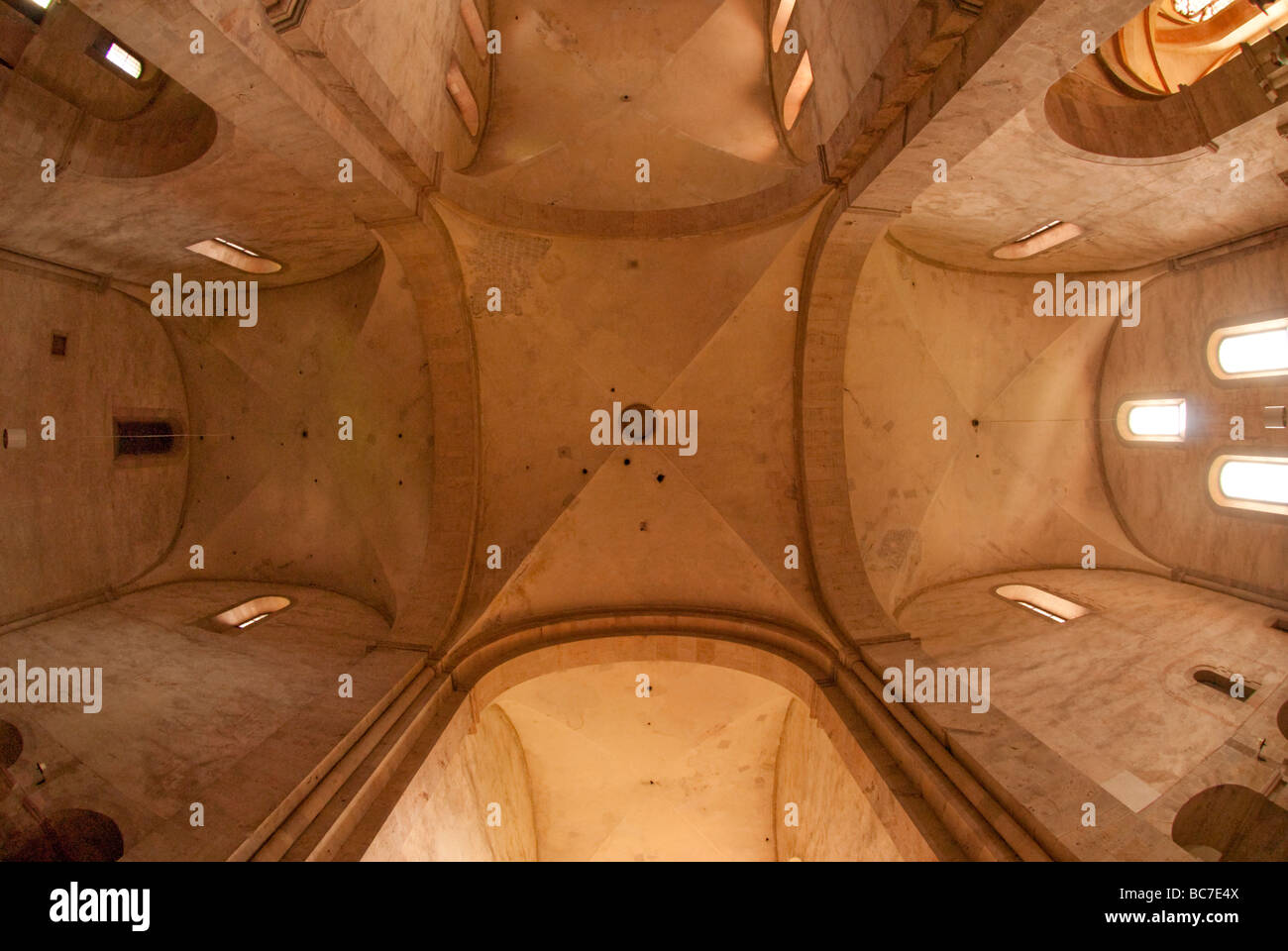Il vecchio dormitorium del monastero Eberbach offrono in Eltville valle del Reno Foto Stock