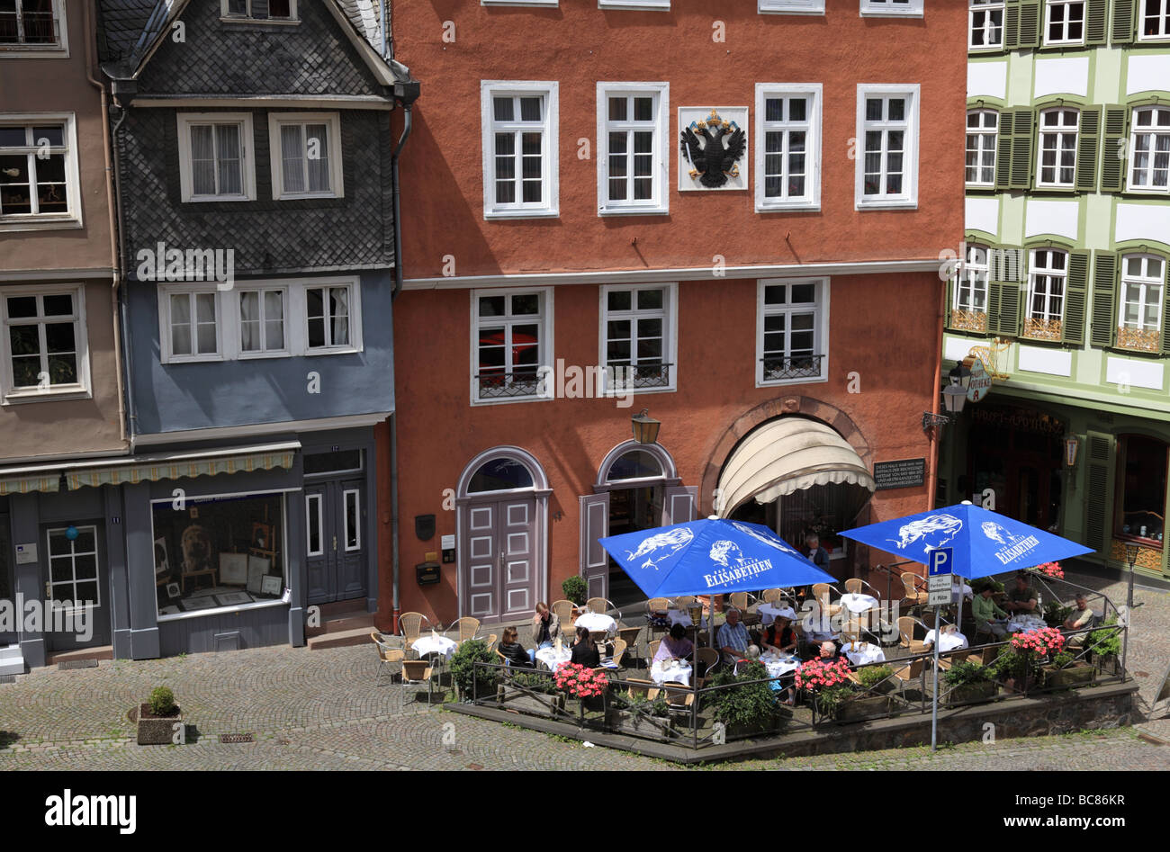 Il cafe ristorante in Wetzlar che ha usato per essere il municipio di Germania Foto Stock