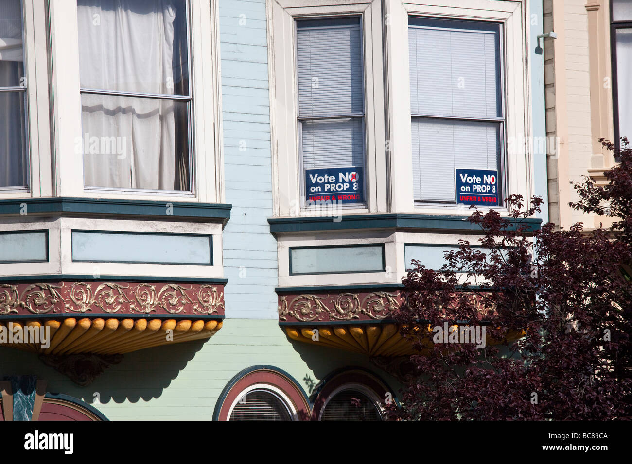 Votare No sulla Prop 8 in San Francisco California Foto Stock