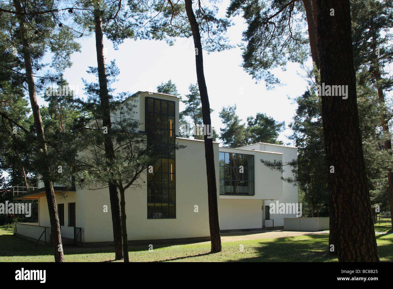 Esterni master Bauhaus di Dessau case Germania Foto Stock