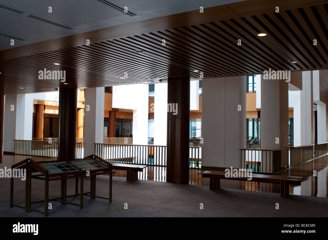 Interno del nuovo Parlamento, Canberra, ACT, Australia Foto Stock