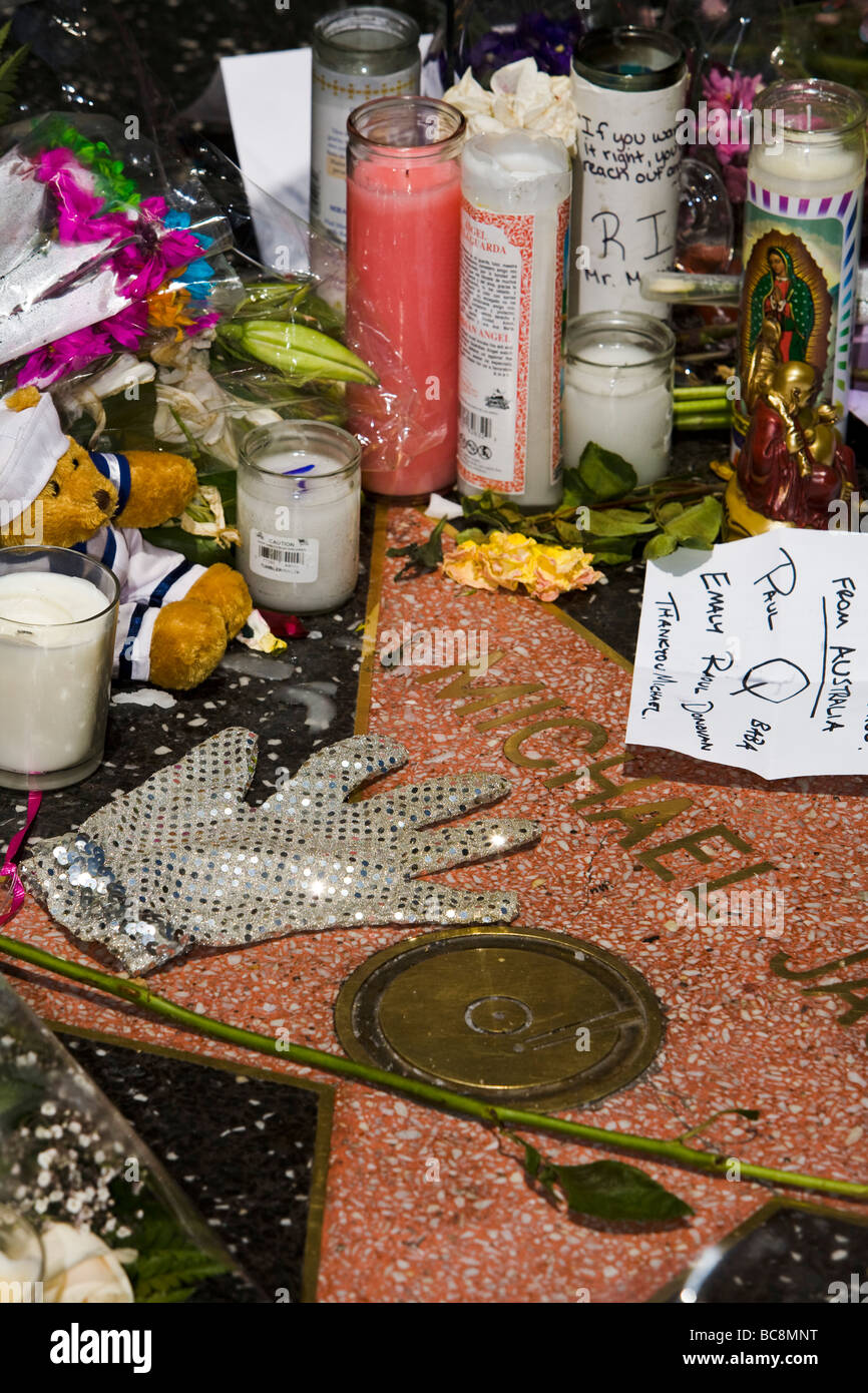 Michael Jackson Memorial Hollywood Walk of Fame Los Angeles County, California, Stati Uniti d'America Foto Stock