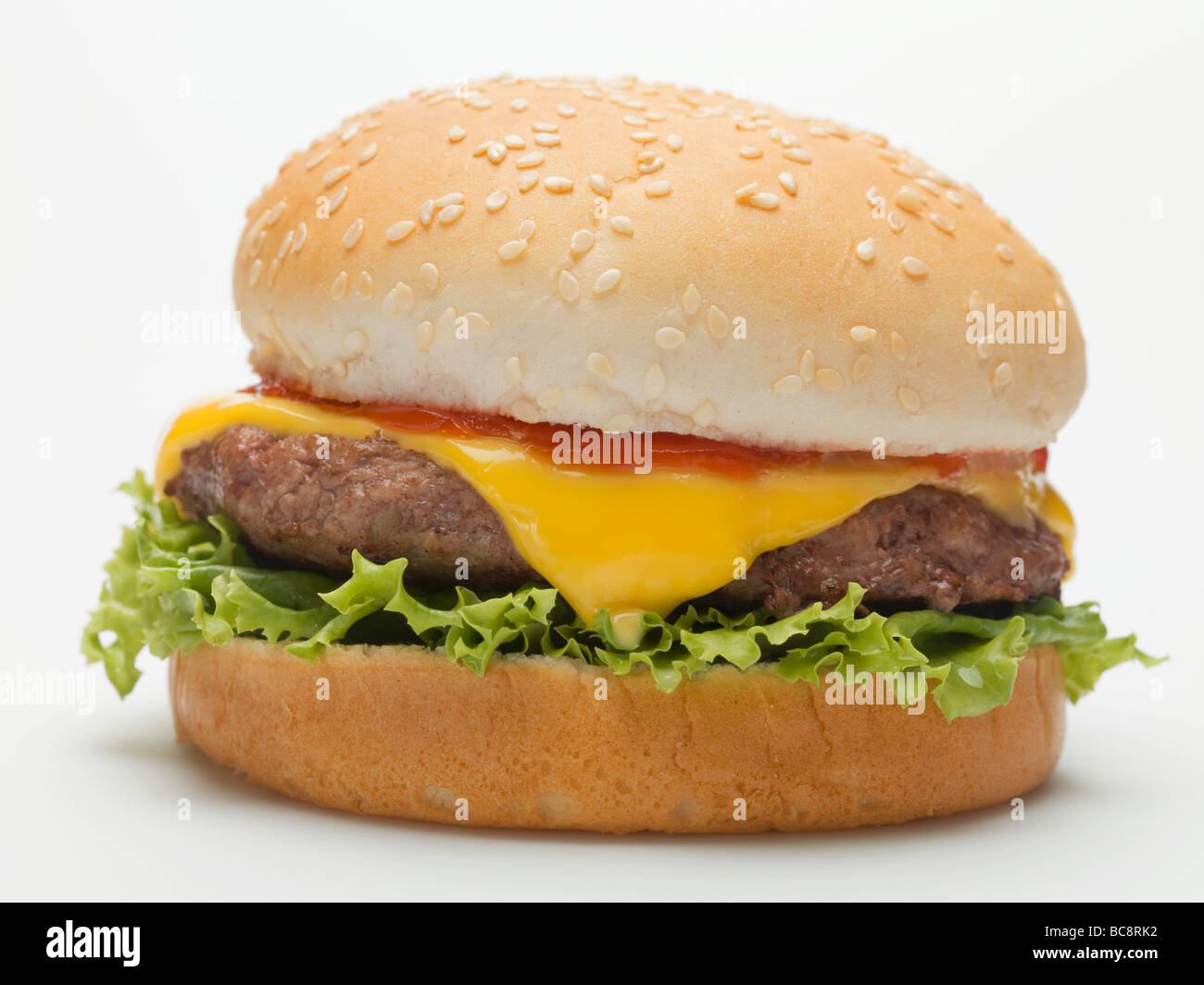 Un cheeseburger - Foto Stock