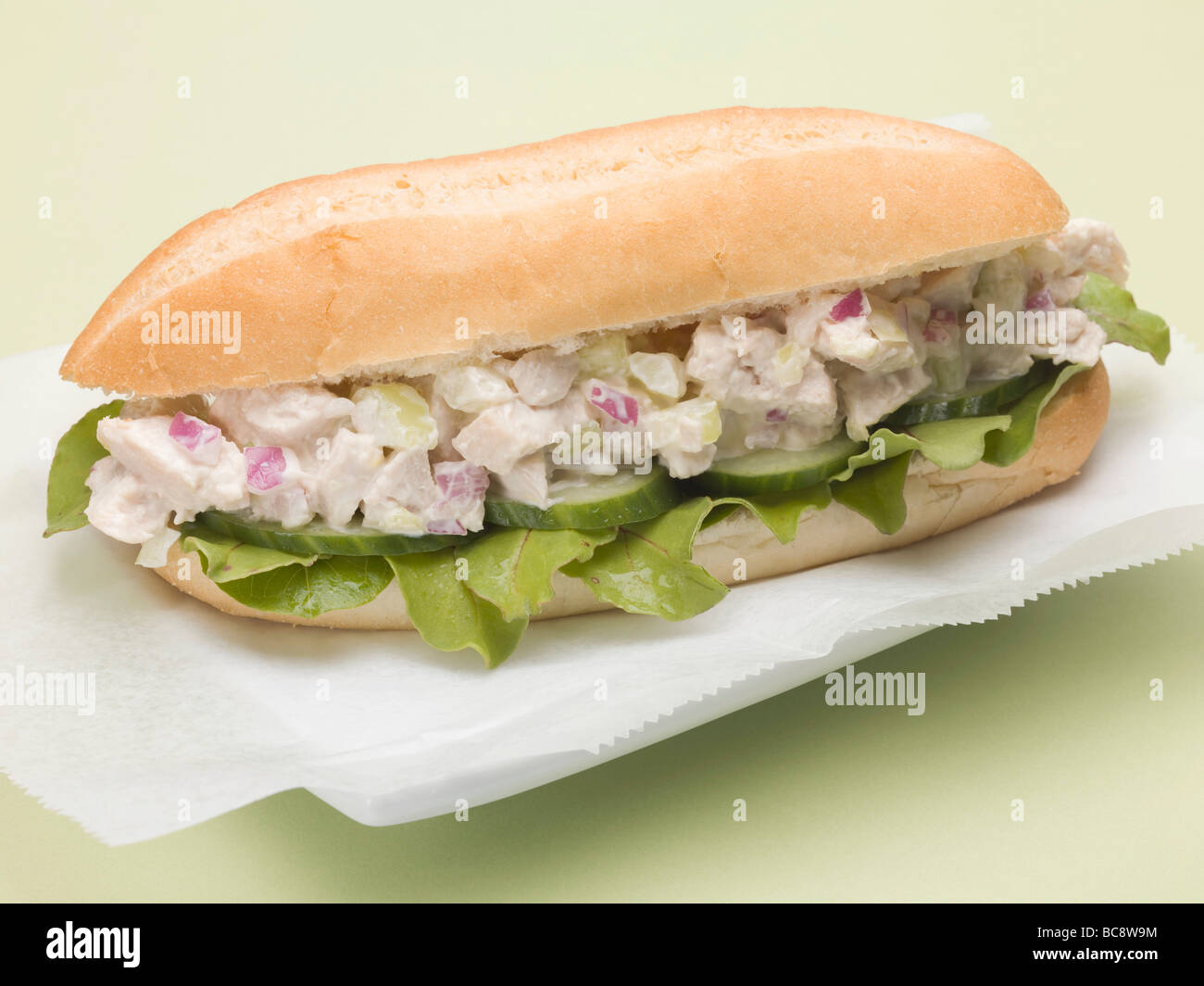 Insalata di pollo sandwich sub - Foto Stock