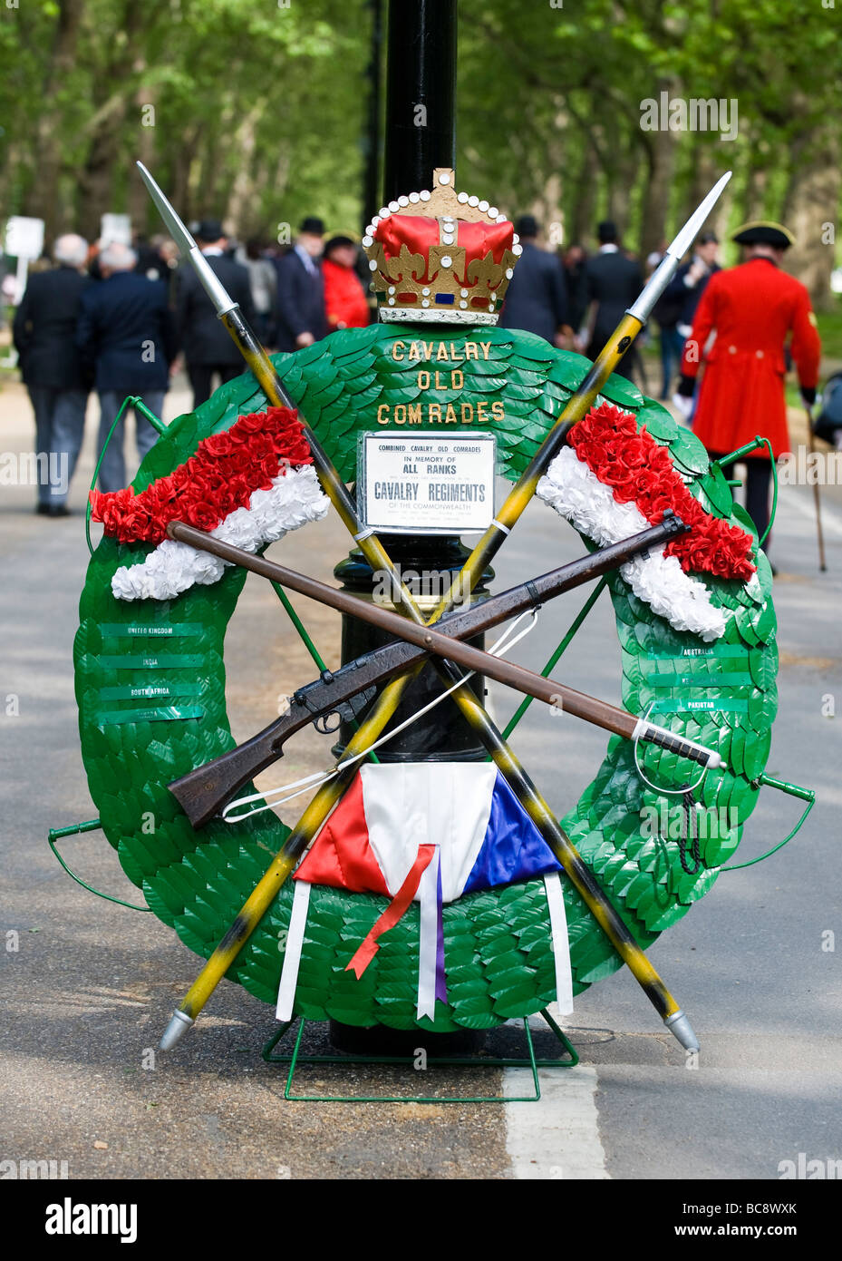 Cavalleria combinato di vecchi compagni sfilata di associazione in Hyde Park Foto Stock