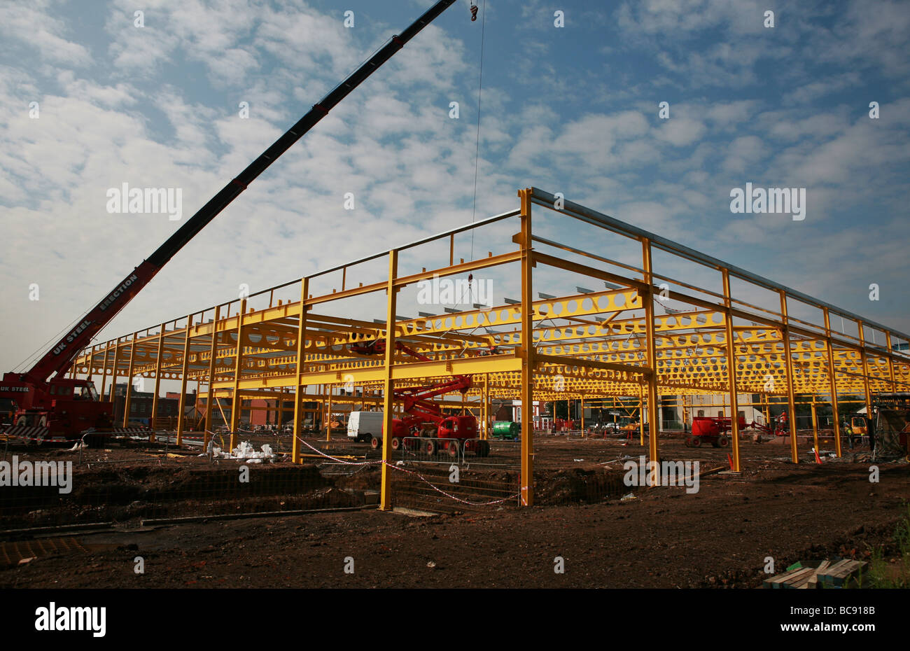 I lavori di costruzione del nuovo supermercato Morrisons in Willenhall, Walsall, West Midlands Foto Stock