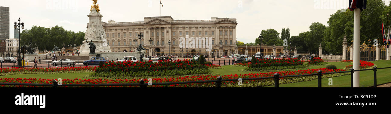 Buckingham Palace, la regina ufficiale della residenza di Londra, Londra, Inghilterra Foto Stock