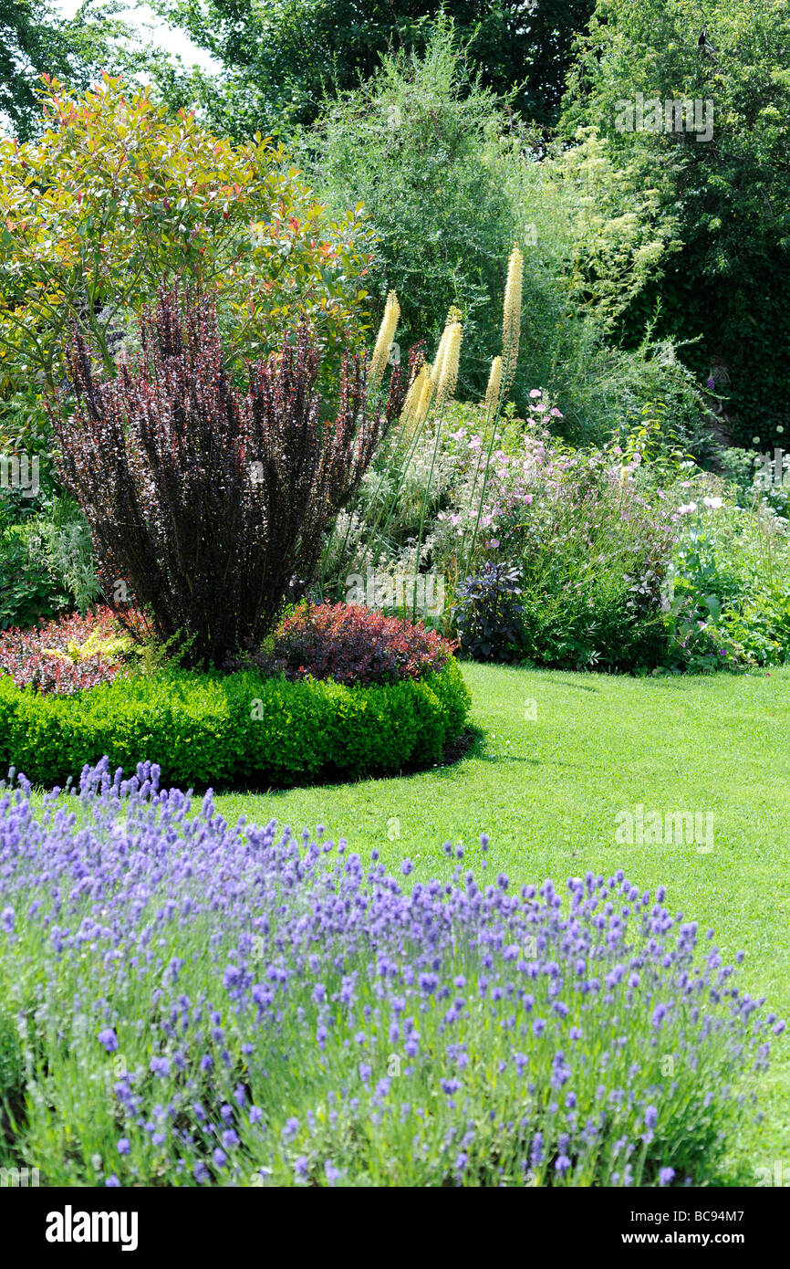 Paesaggistico Giardino Inglese in Stoberry Park, Somerset, Regno Unito Foto Stock