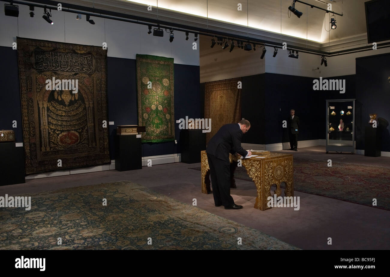 Londra Sotheby's "Arti del mondo islamico" vendita Foto Stock