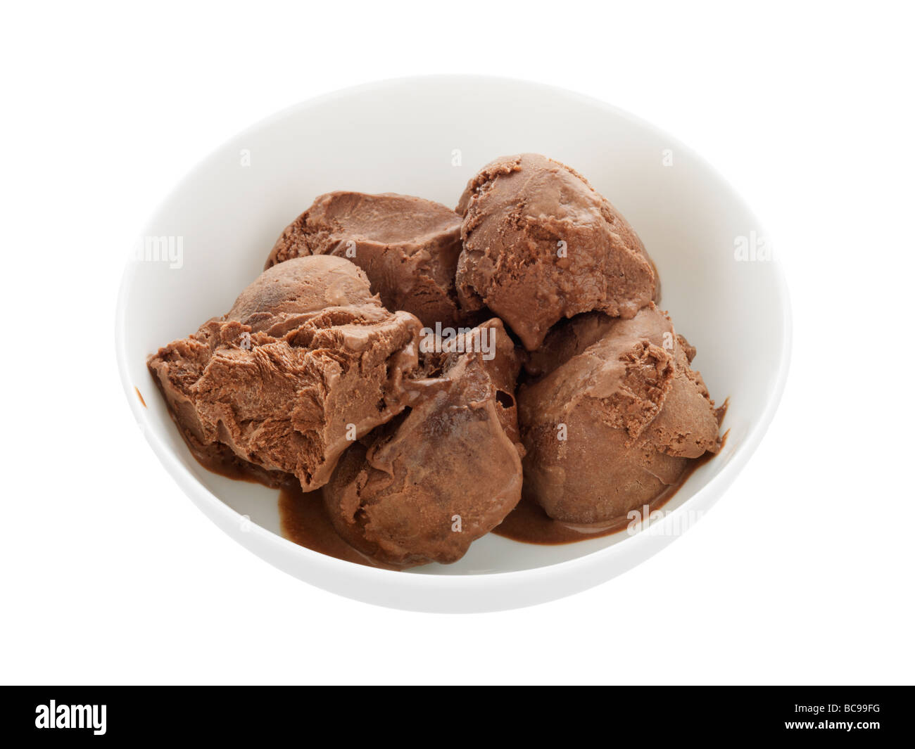 Salsa al cioccolato Brownie Gelato Foto Stock