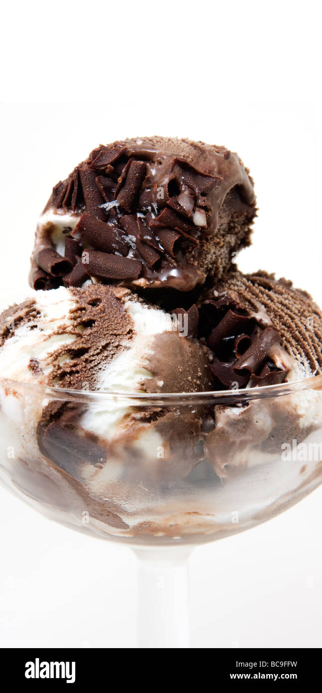Gelato al cioccolato Foto Stock