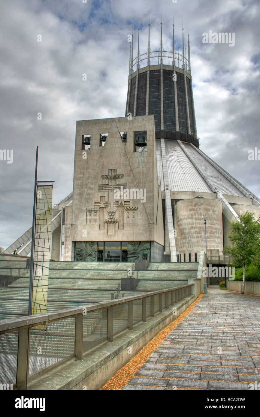 HDR del Liverpool Cattedrale Metropolitana di Cristo Re, Merseyside, Regno Unito Foto Stock