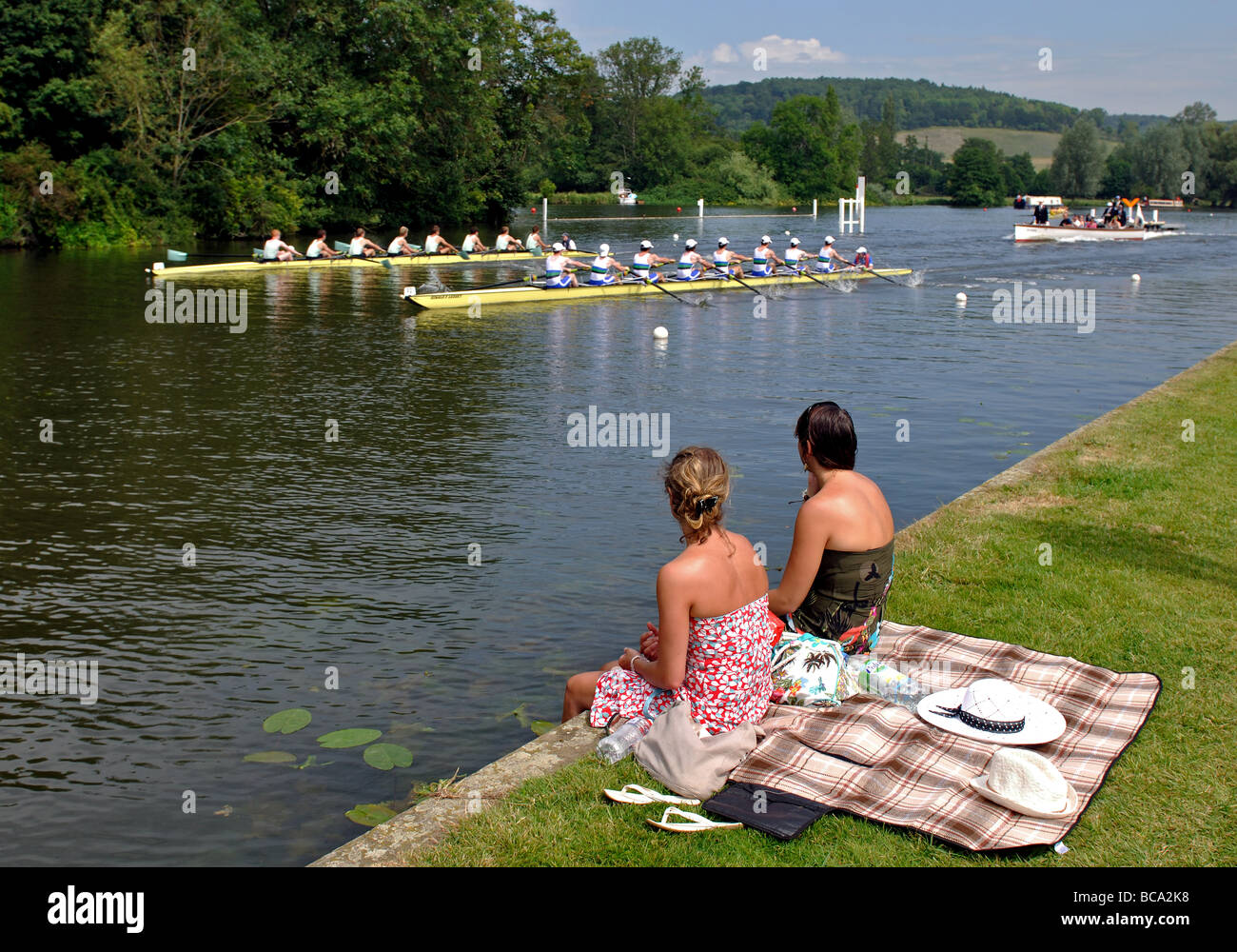 Henley Royal Regatta, Henley-on-Thames, Oxfordshire, England, Regno Unito Foto Stock