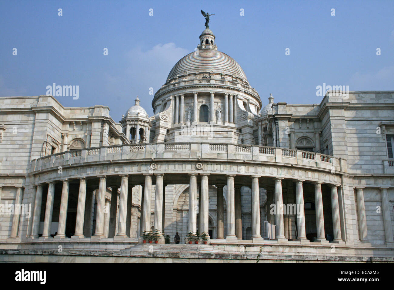 Facciata laterale del Victoria Memorial, Calcutta, India Foto Stock