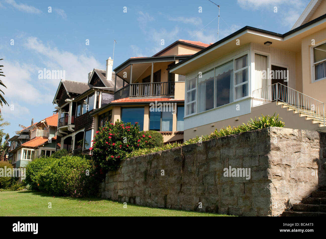 Case in Baia Mosman NSW Sydney Australia Foto Stock