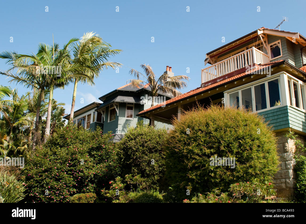 Case in Baia Mosman NSW Sydney Australia Foto Stock