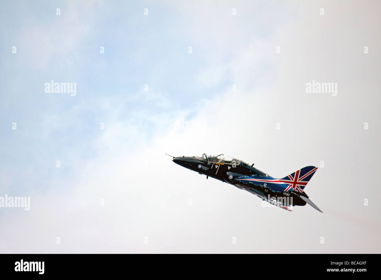 BAE Systems Hawk display antenna a Biggin Hill Airshow di Foto Stock