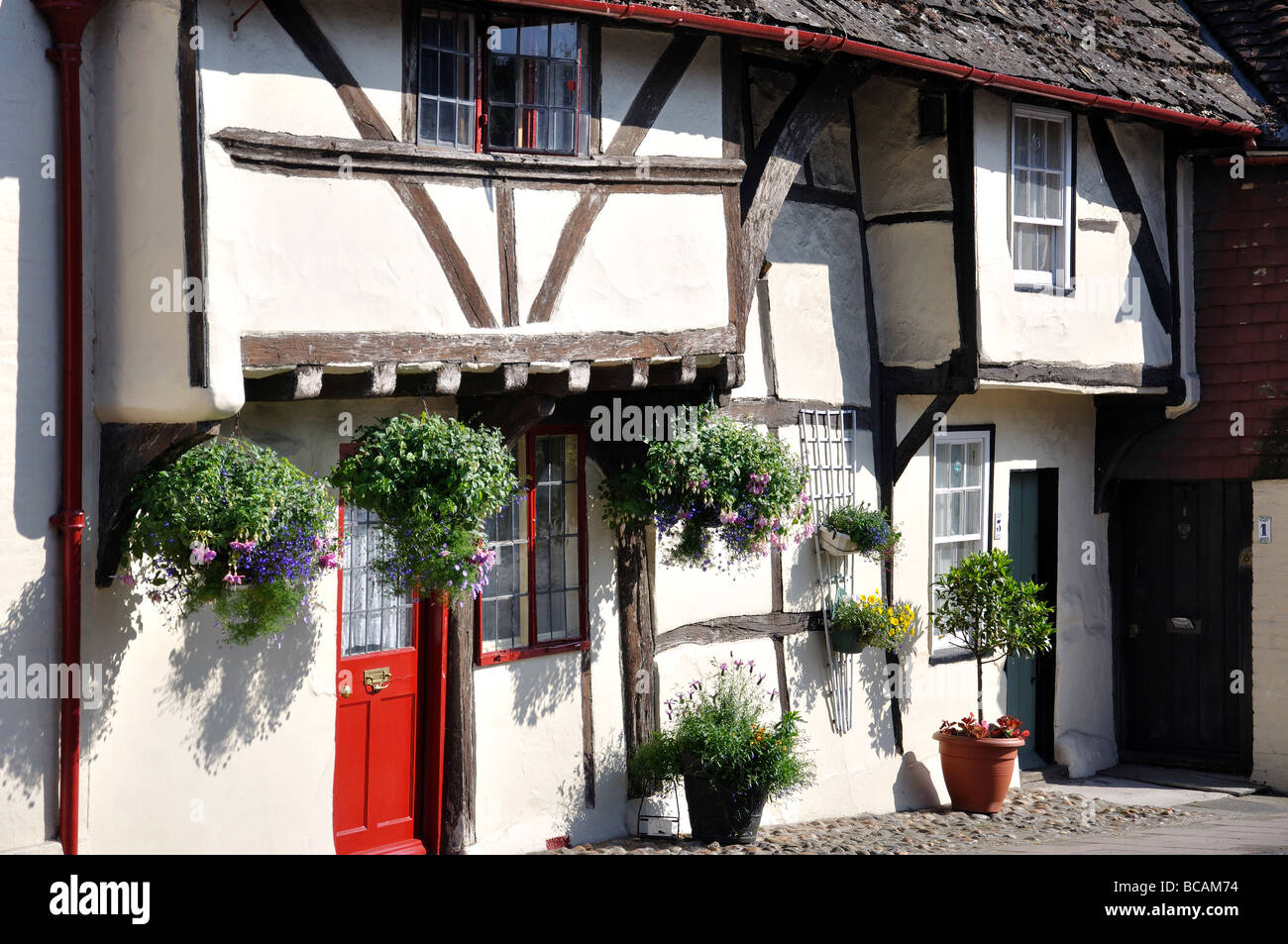 Cottage in legno, Church Street, Aberdeen, England, Regno Unito Foto Stock