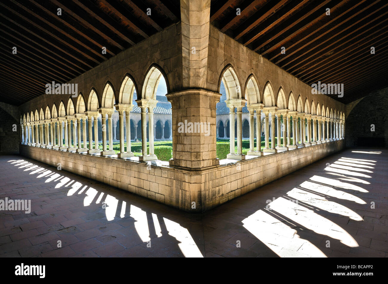 Sainte Marie abbey a Arles sur Tech, Pirenei orientali, Francia. Foto Stock