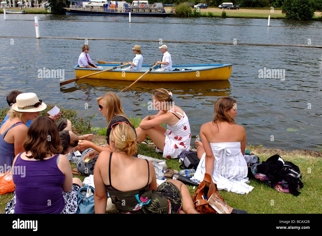 Henley Royal Regatta, Henley-on-Thames, Oxfordshire, England, Regno Unito Foto Stock