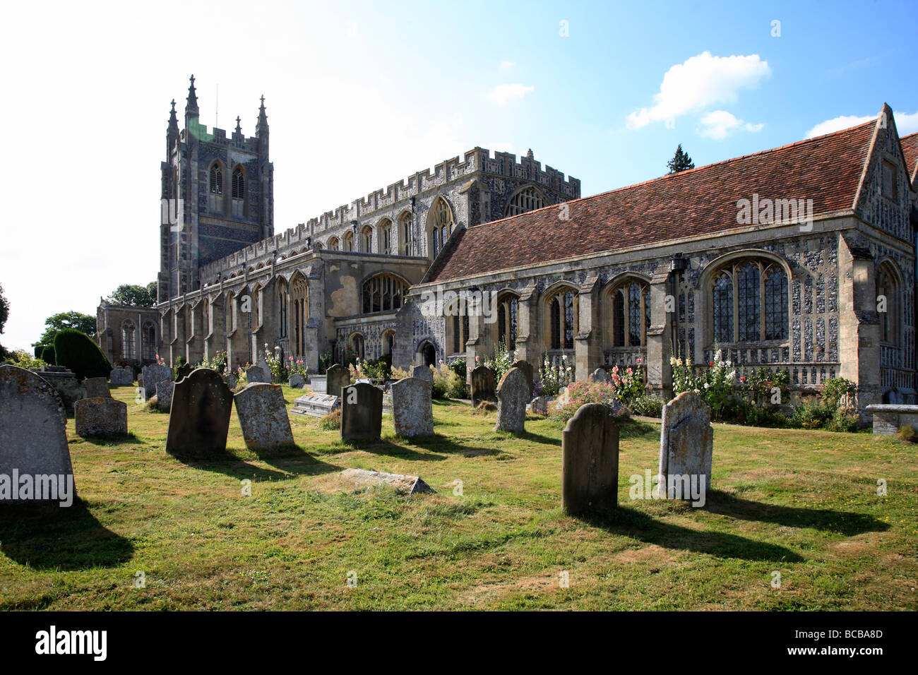 Melford chiesa in Suffolk Foto Stock