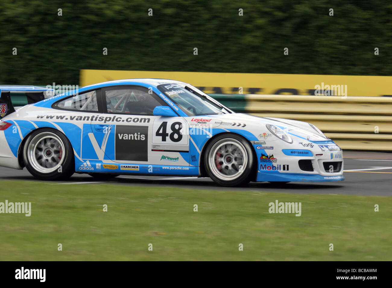 Porsche Carrera Cup GB, circuito di Croft 2009. Foto Stock