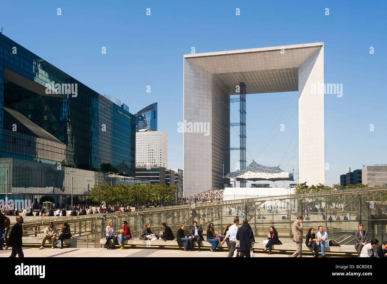 La Grande Arche de La Defense Parigi Francia Foto Stock